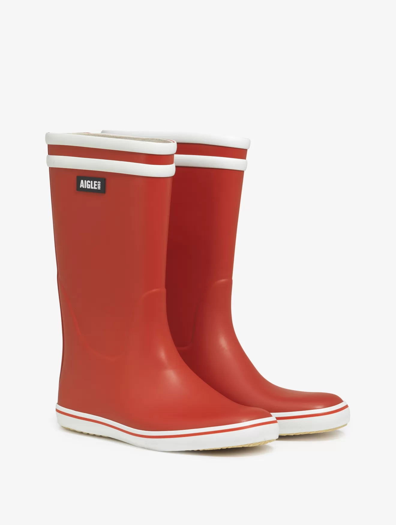 Store Aigle Botte Iconique Du Bord De Mer. Rouge/Blanc