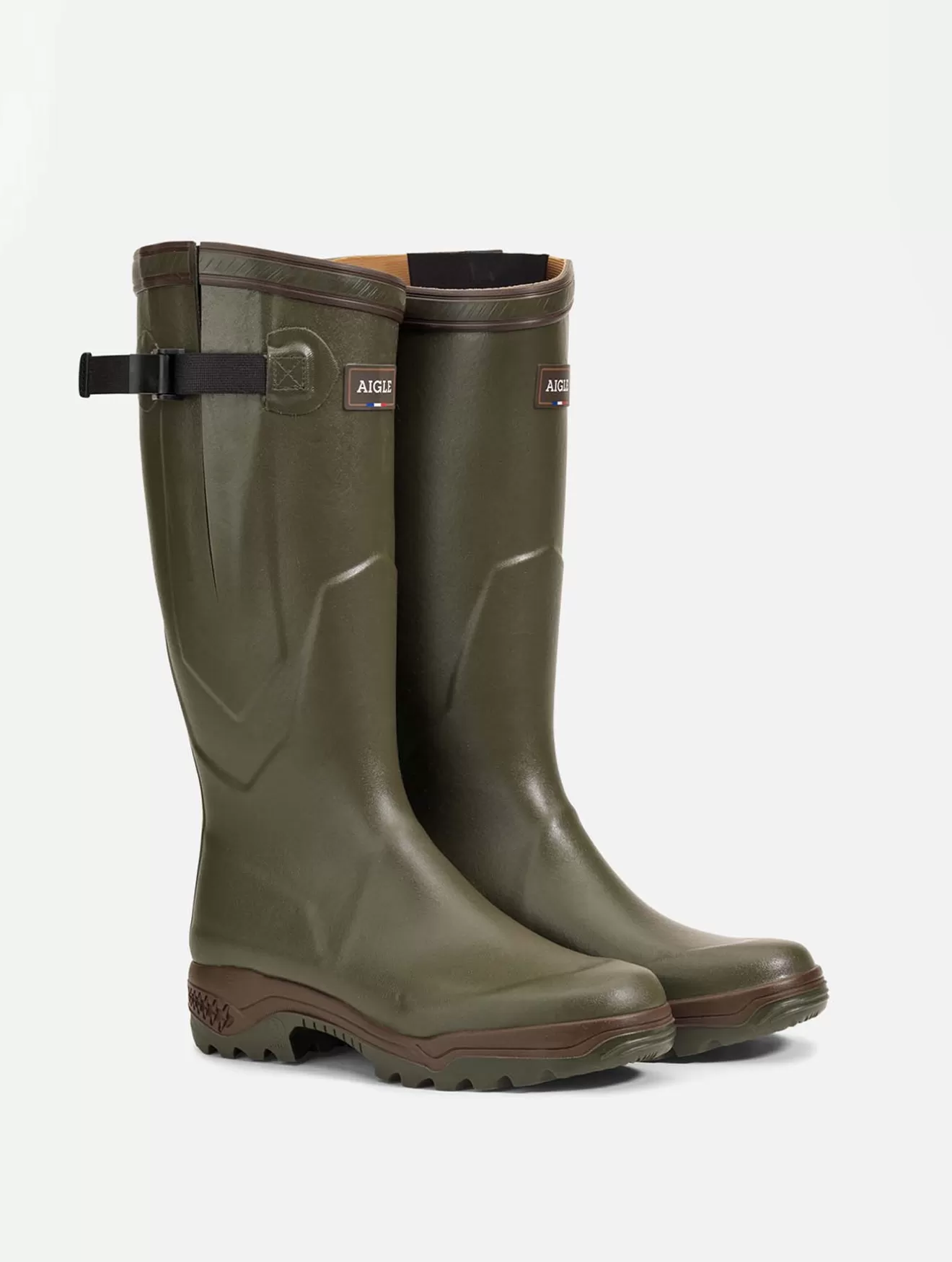 Outlet Aigle Bottes Anti-Fatigue Adaptees A Tous Les Mollets Made In France Kaki