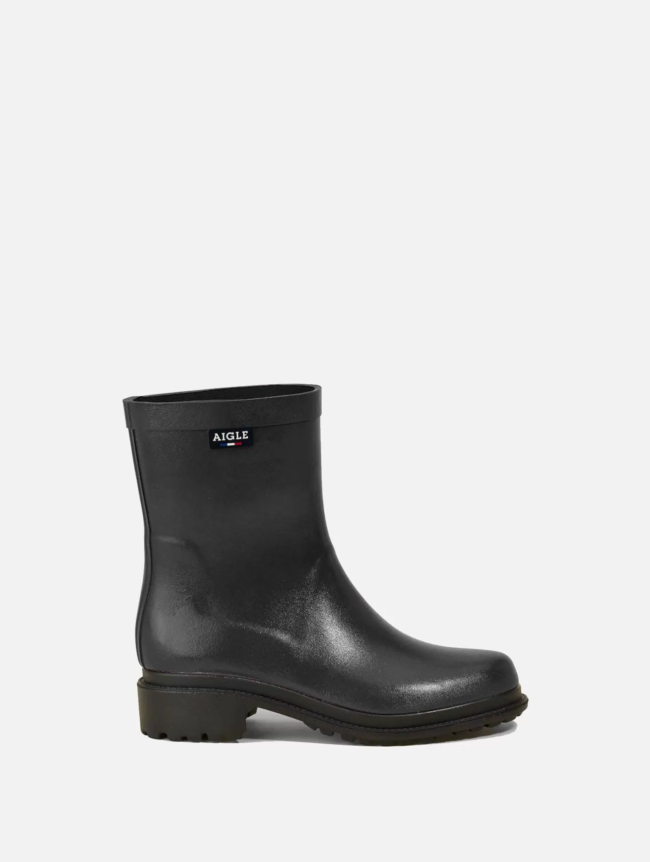 Outlet Aigle Bottillon De Pluie Urbain, Fabrique En France. Noir