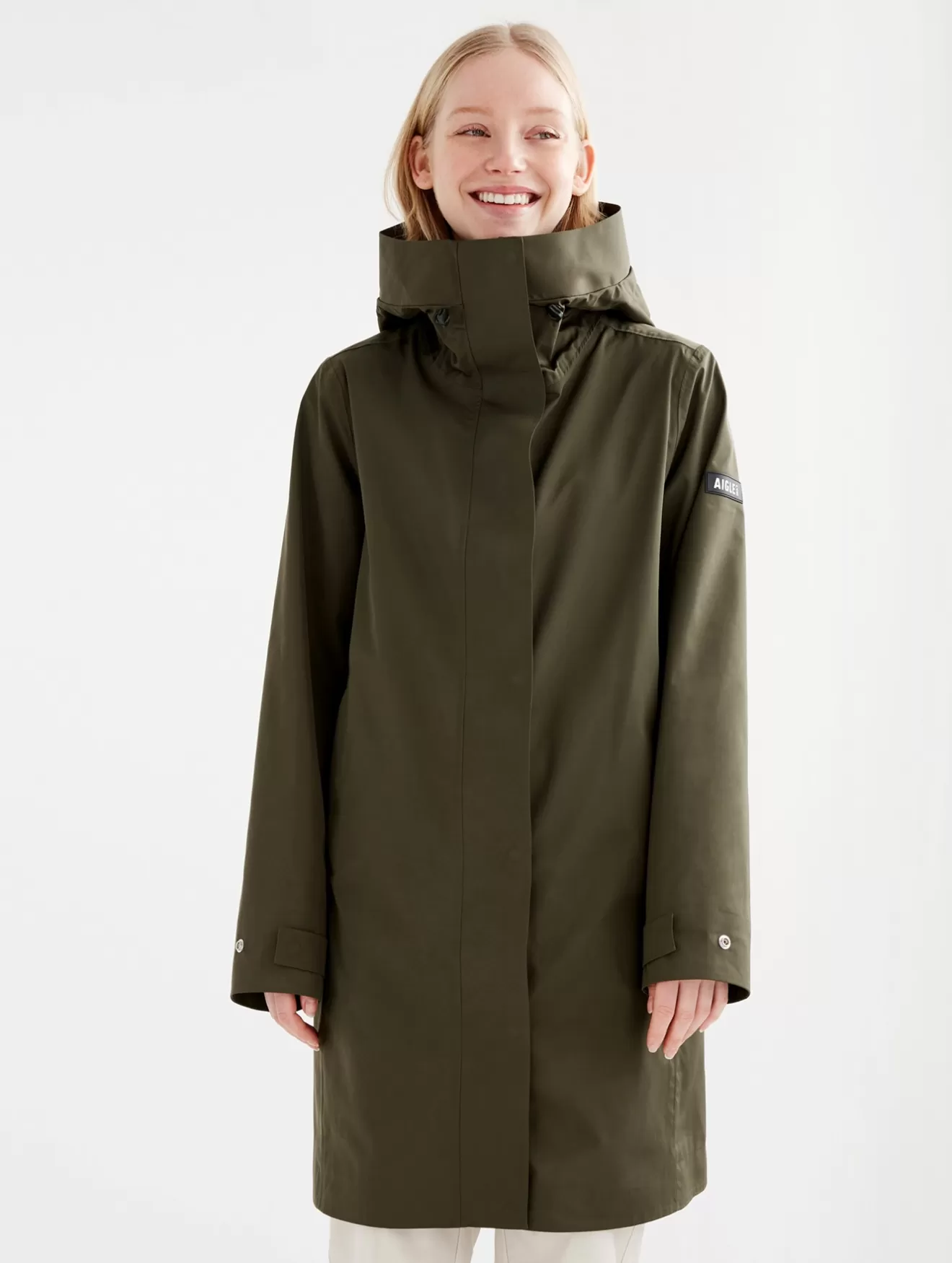 Store Aigle Parka Longue Mtd® A Capuche Algue