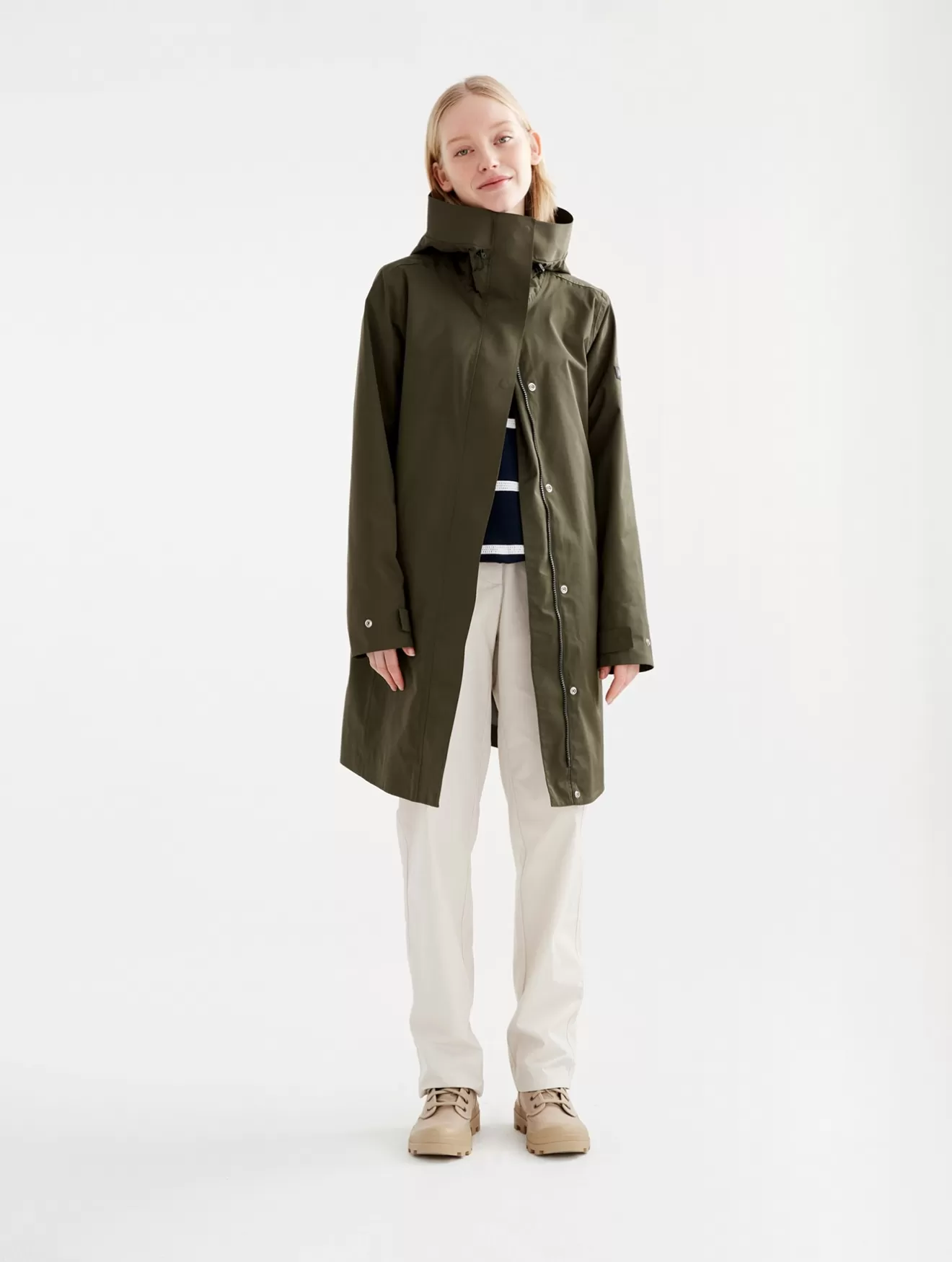Store Aigle Parka Longue Mtd® A Capuche Algue